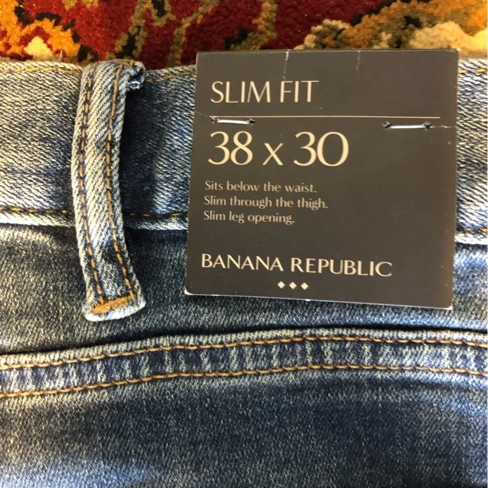 NWT  men's Banana Republic Jeans 38x30 slim fit